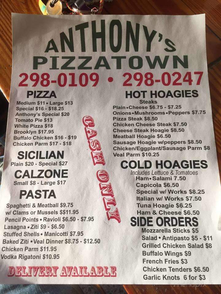 Anthony's Pizza Town - Bordentown, NJ