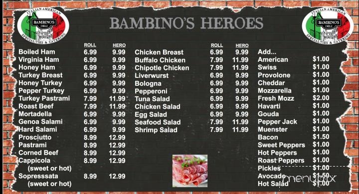 Bambino's Deli - New Milford, NJ